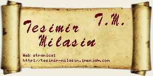Tešimir Milašin vizit kartica
